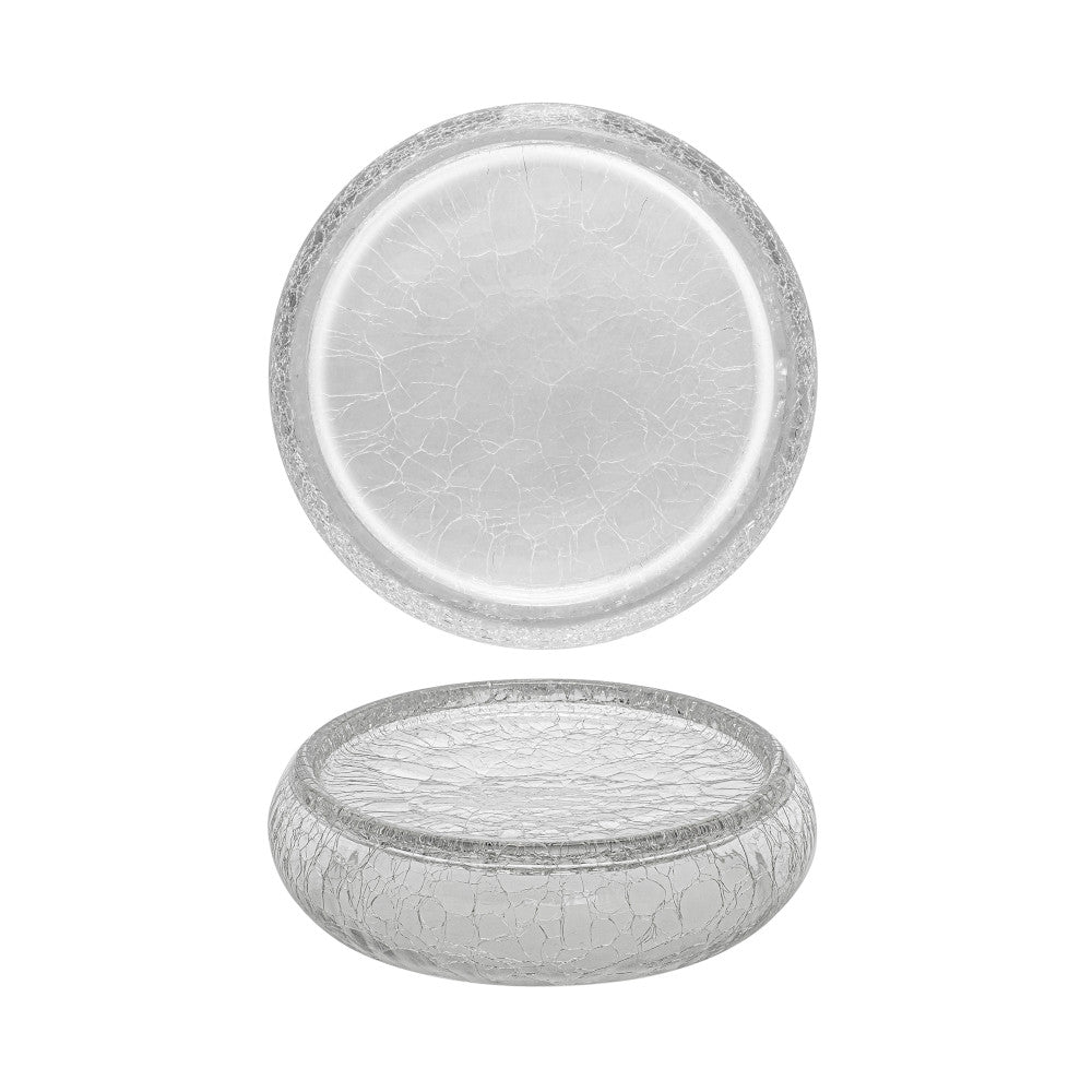 Piatto piano/fondo gourmet reversibile crackle cm.20 pasabahce