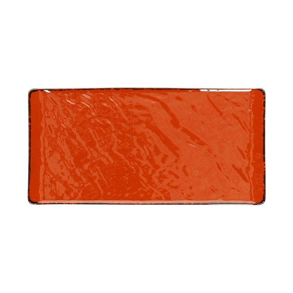 Piatto rettangolare vulcania veggie cm.30x15 arancio tognana