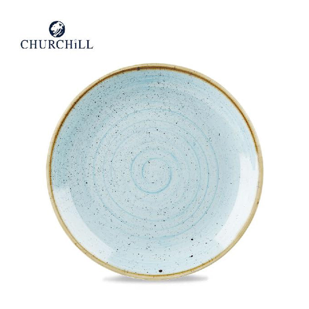 Piatto piano stonecast cm.26 duk egg blue churchill