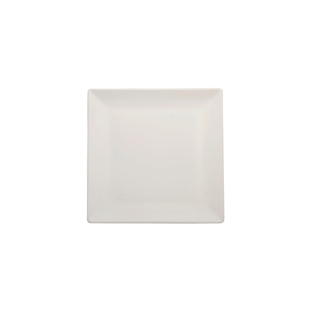 Piatto dessert boston cm.18x18 stoneware bianco opaco
