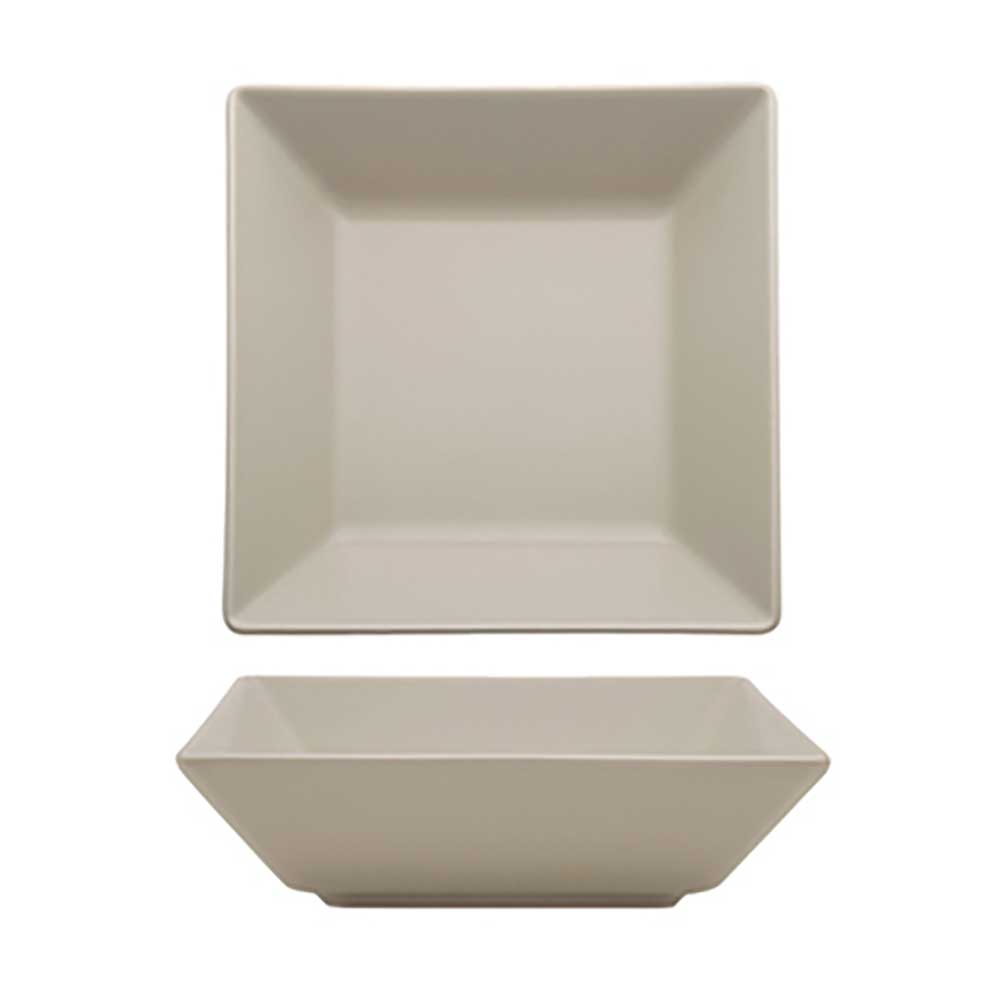 Piatto fondo boston cm.17x17 stoneware sabbia