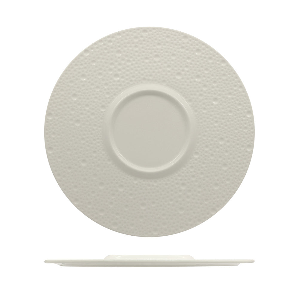 Piatto flat gourmet deva centrale cm.28 allumina fenixe