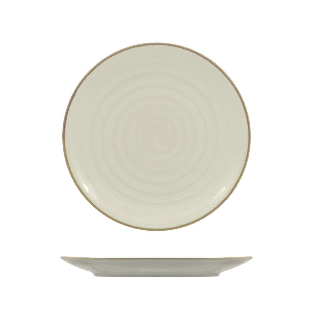 Piatto rotondo vortex bianco cm.31,7 saturnia