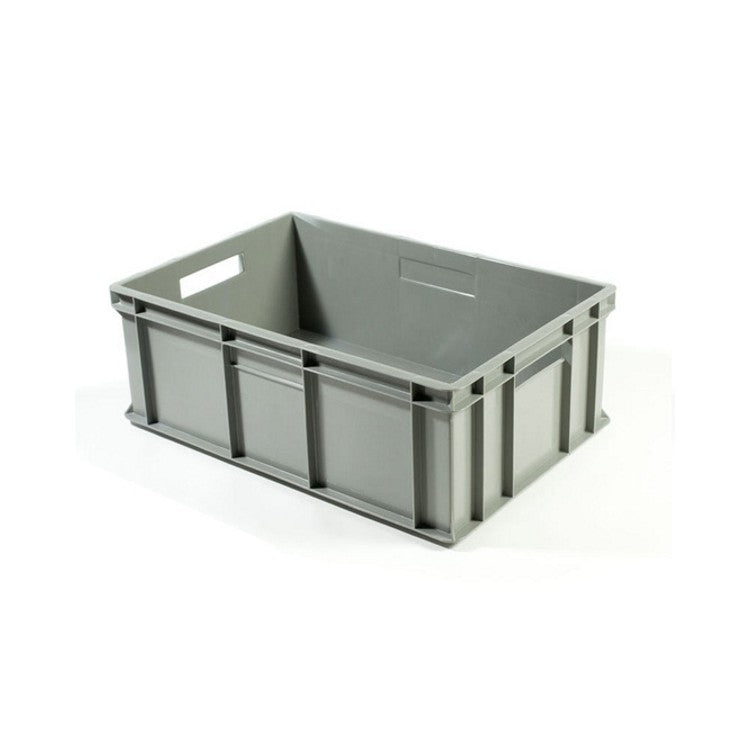 Contenitore plastica europa cm.60x40 h.17 grigio e6417