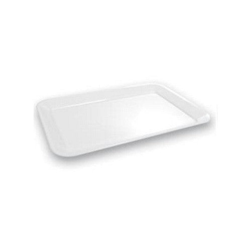 Vassoio plastica/metacrilato cm.52x24 h.3 rettangolare bianco