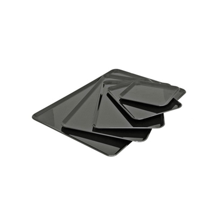 Vassoio plastica cm.42x30 h.1,2 rettangolare nero