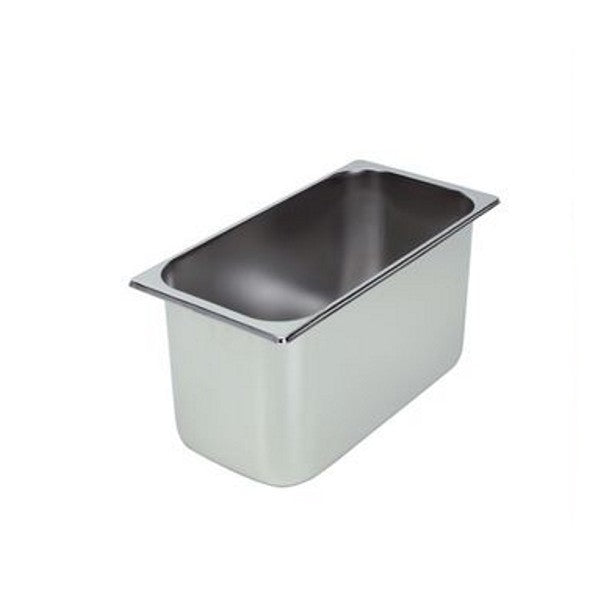Vaschetta inox gelato cm.33x16,5 h.15 lt.6,5