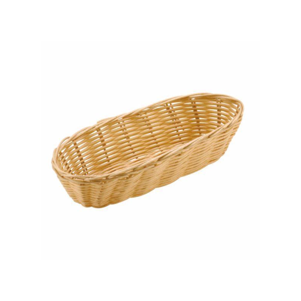 Cesto pane cm.37,5x15 h.7 ovale lungo in polyrattan