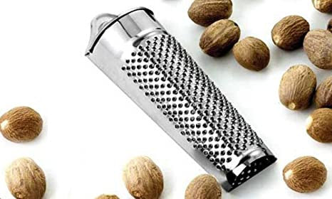 Grattugia inox noce moscata cm.4.5x14 rotonda