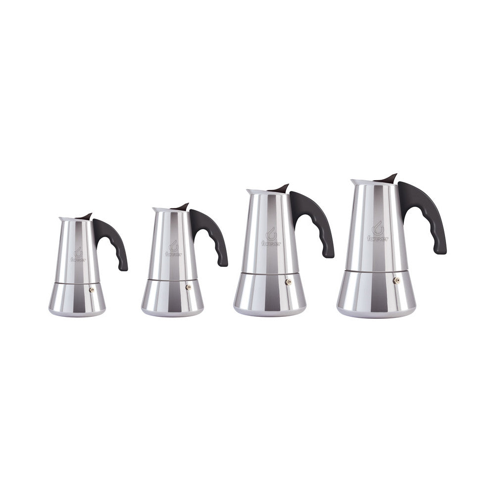CAFFETTIERA MOKA INOX PER INDUZIONE 2 TAZZE