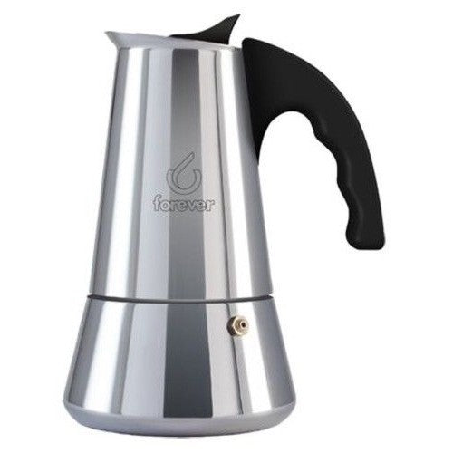 Caffettiera moka inox per induzione 10 tazze