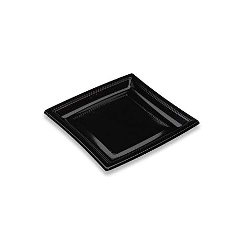 Quadripack piatto quadro cm.18,5x18,5 pz.50 nero
