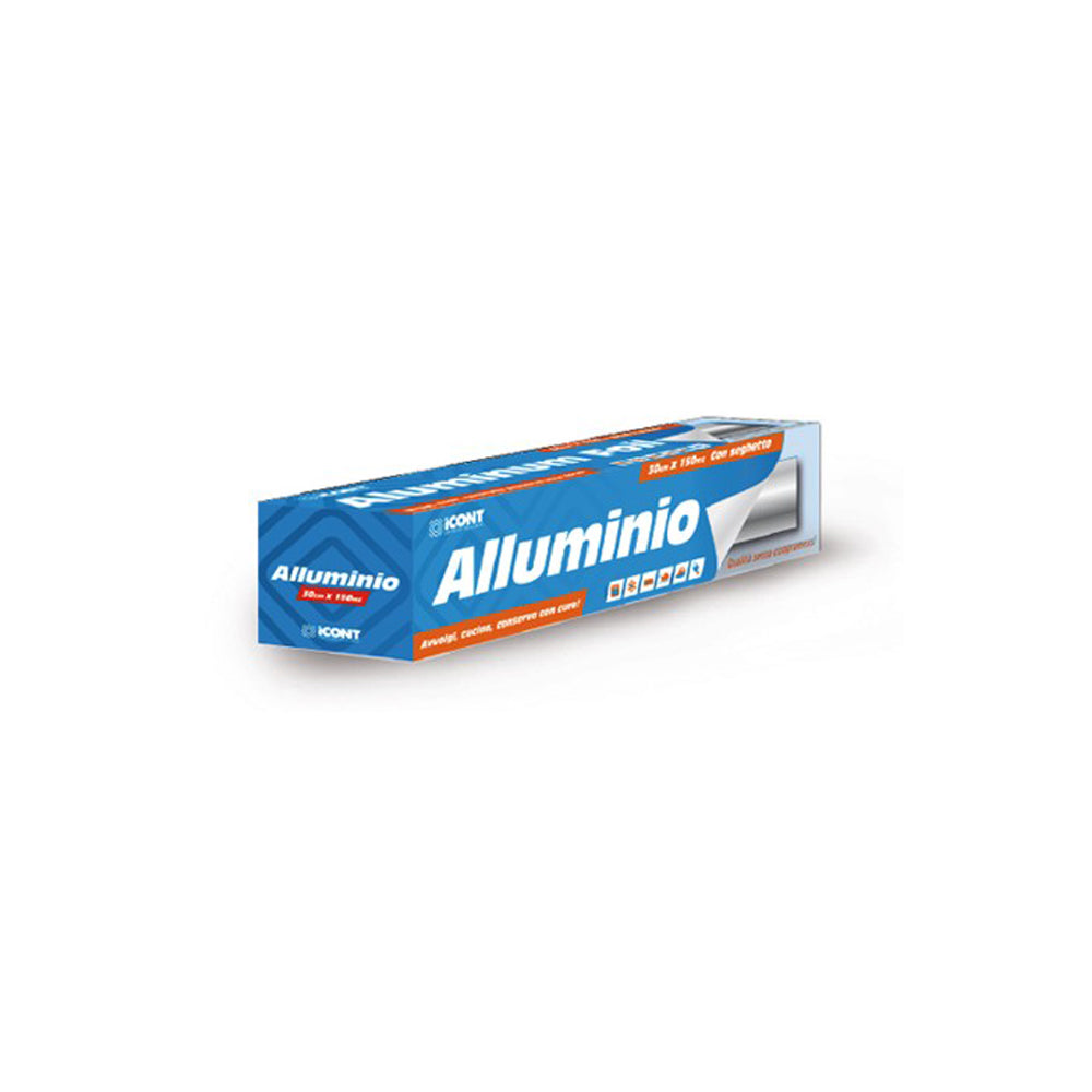 Rotolo alluminio mt.150 con dispenser h.45