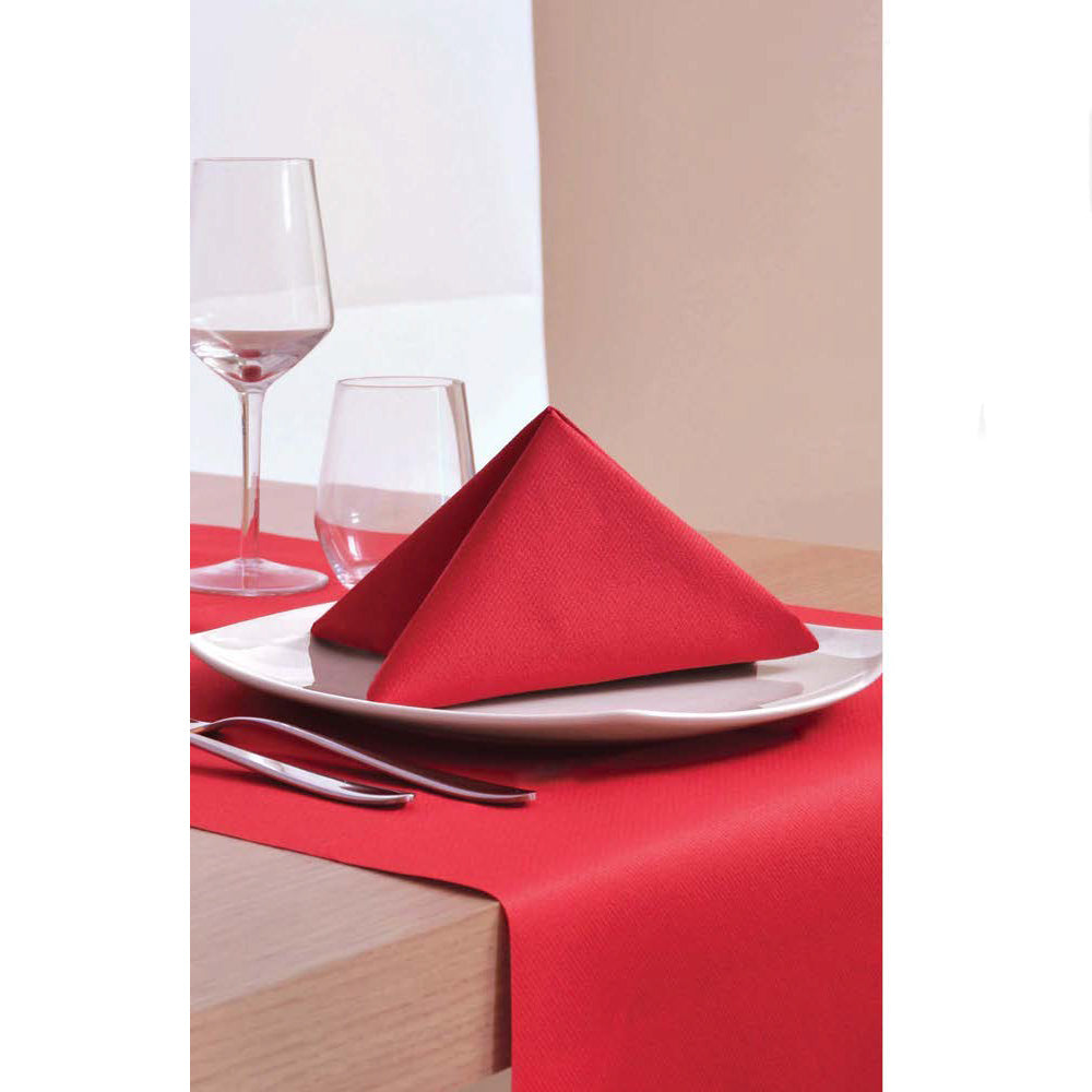 Tovaglia mono plus carta secco cm.100x100 rosso pz.25
