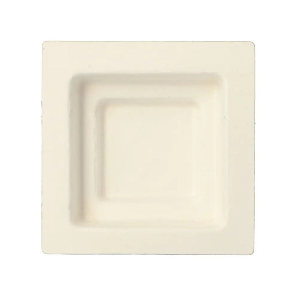 Finger piattino canna da zucchero cm.7x7 quadro fondo pz.50