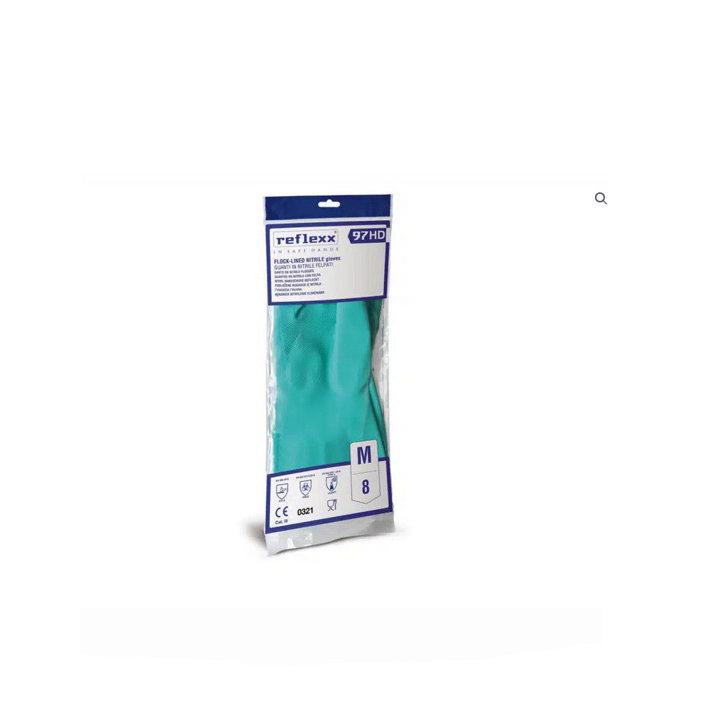 Guanto nitrile felpato reflexx 97 tg.m