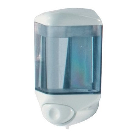 Dispenser sapone liquido toppy bianco/trasparente lt.0.55 triangolare