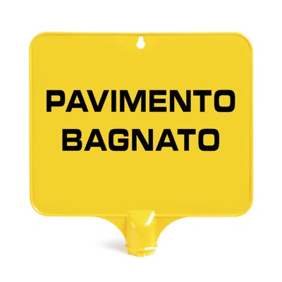 Segnale piramidale tabella rettangolare pavimento bagnato cm.36x36