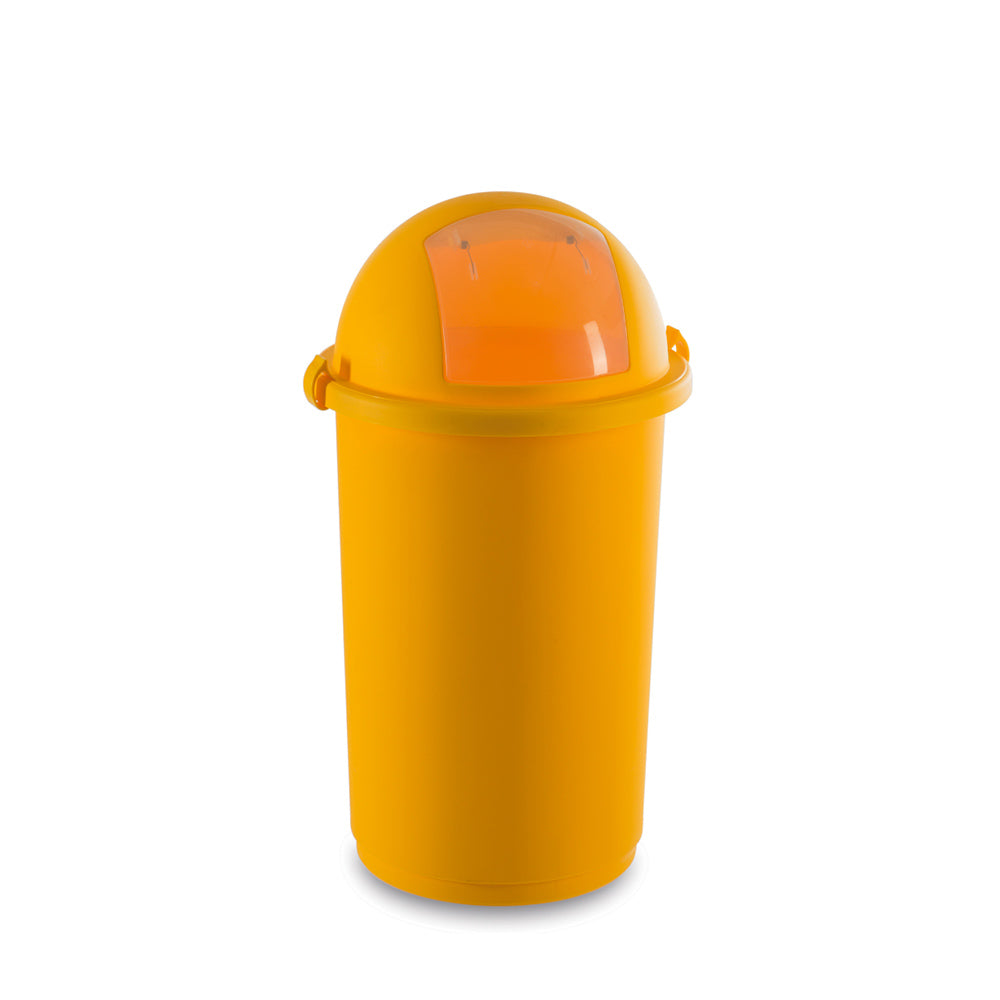 Pattumiera push a molla ø cm.41 h.75 giallo