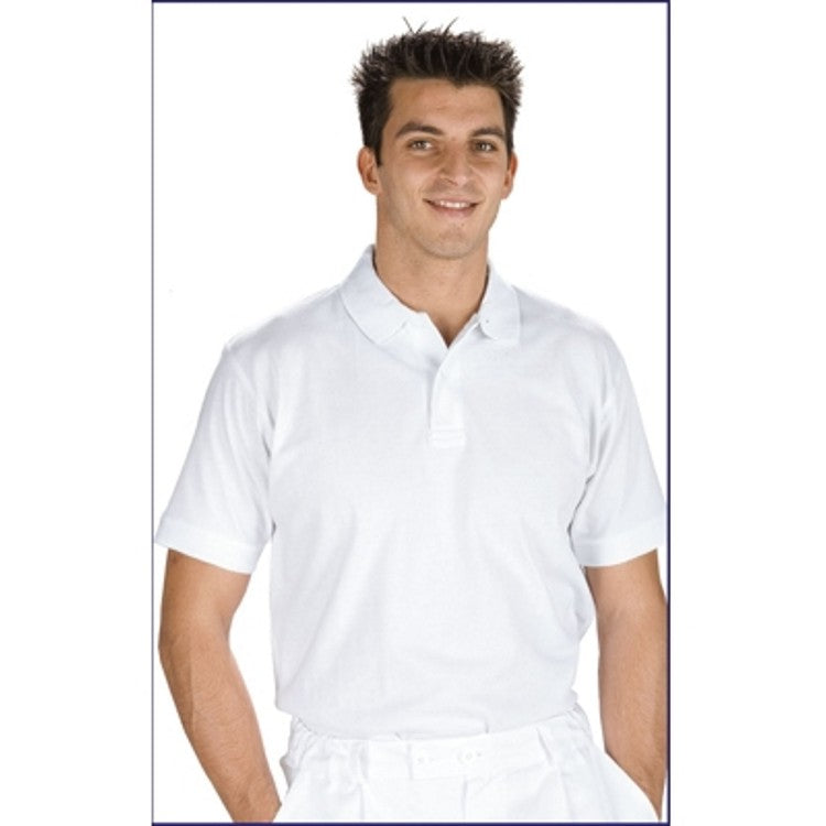 Polo unisex manica corta bianca