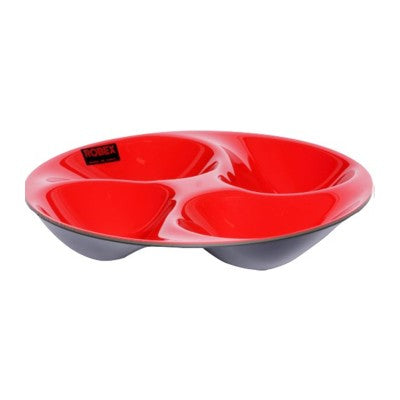 Ciotola plastica twist nero/rosso