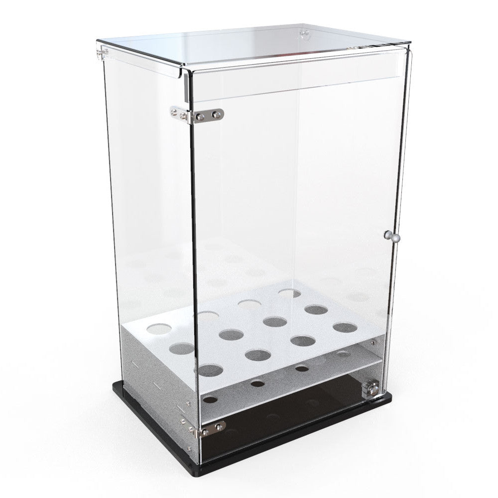 Portaconi plexiglass 12 sedi cm.33x25 h.50 base nera