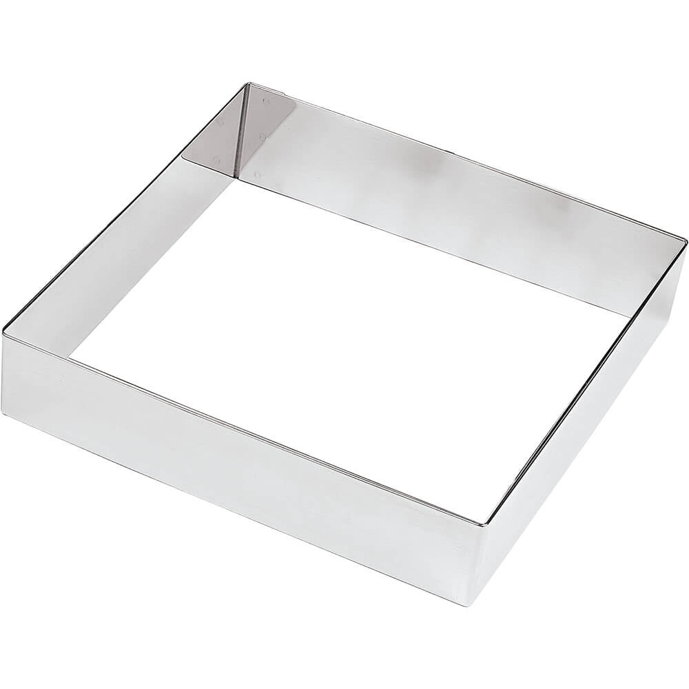 Fascia inox quadrata cm.22x22 h.4