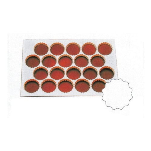 Placca pastafrolla 20 impronte crostata ø 9 su teglia 57,5x39