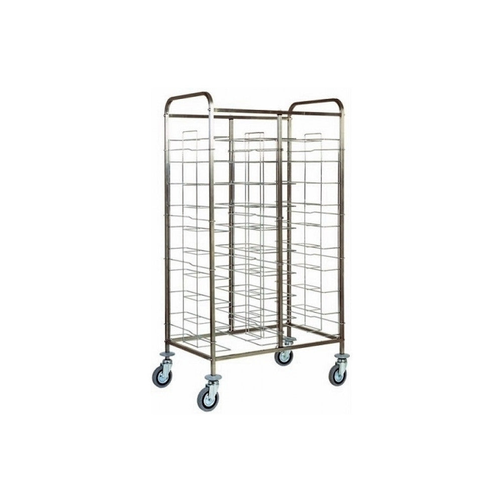 Carrello inox portavassoi universali 20 vassoi