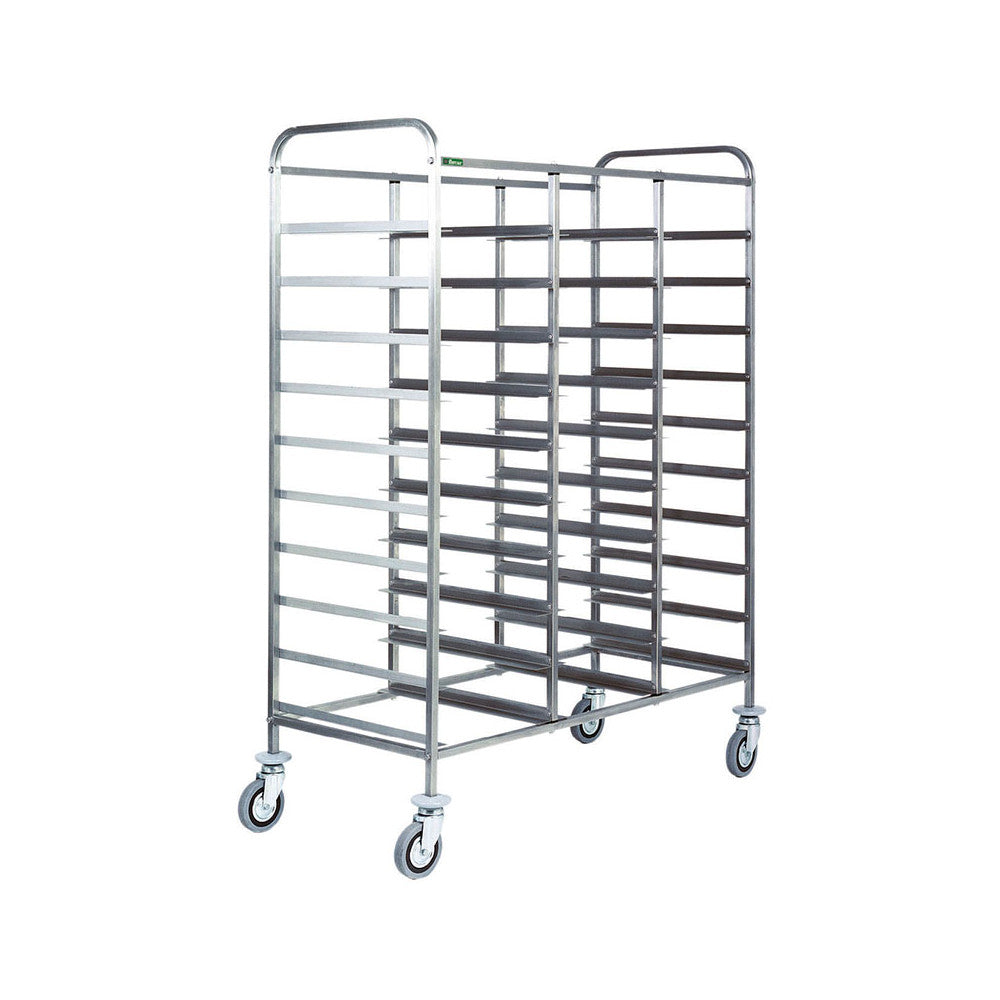 Carrello inox portavassoi cm.53x32,5 30 vassoi