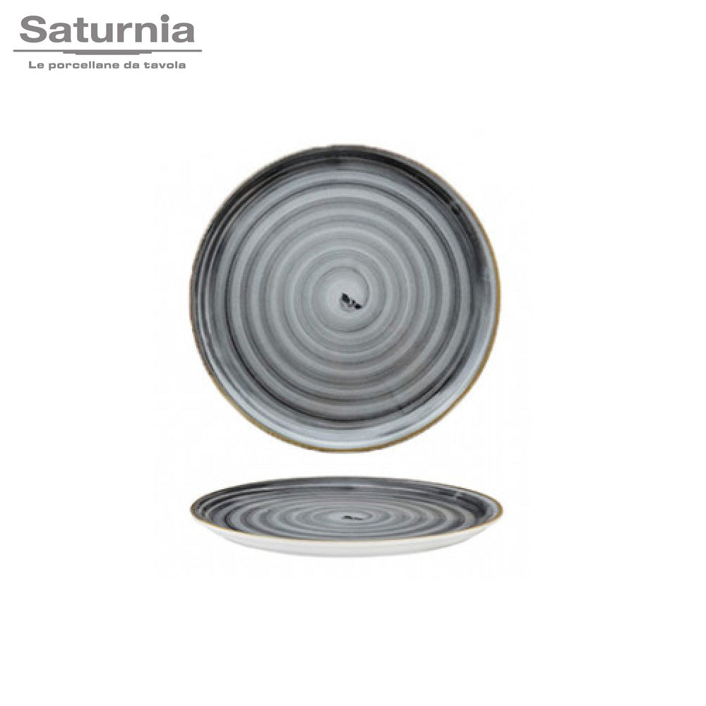 Piatto pizza circus cm.33 nero saturnia