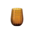 Bicchiere gocce cl.40 soffiata a bocca ambra
