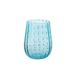 Bicchiere gocce cl.40 soffiata a bocca azzurro ***