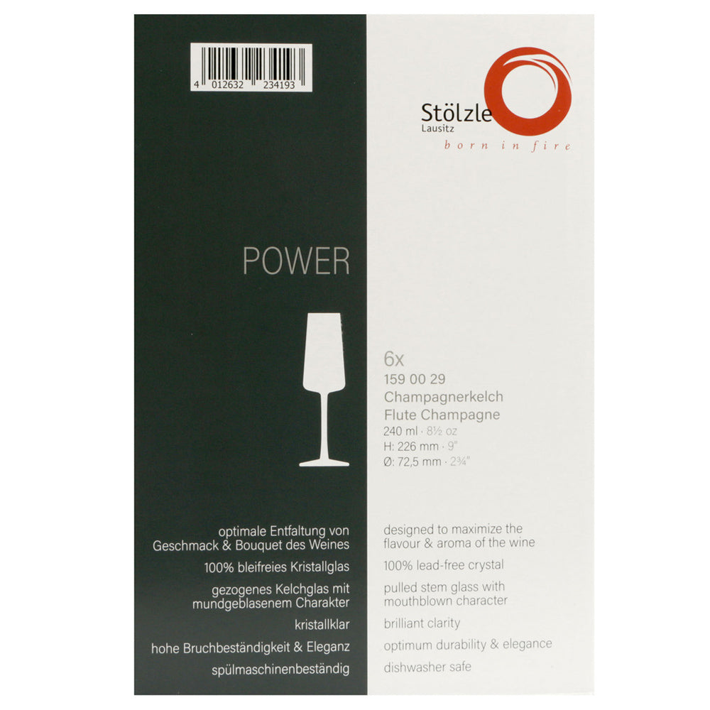 Stolzle lausitz power calice flute champagne cl.24