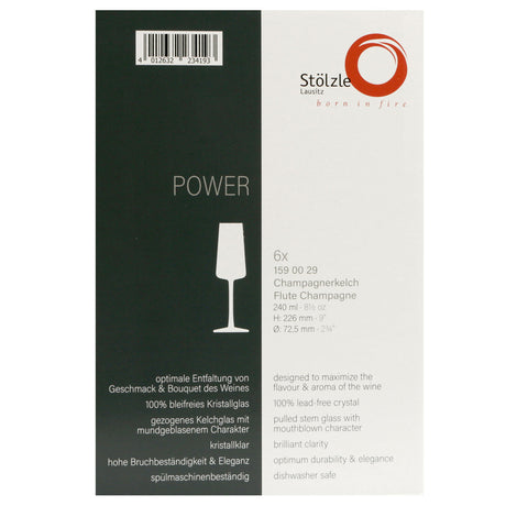 STOLZLE LAUSITZ POWER CALICE FLUTE CHAMPAGNE CL.24