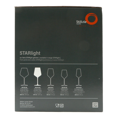 STOLZLE LAUSITZ STARLIGHT CALICE BORDEAUX CL.67