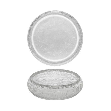 Piatto piano/fondo gourmet reversibile crackle cm.20 pasabahce