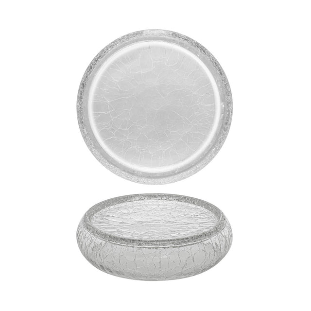 Piatto piano/fondo gourmet reversibile crackle cm.24 pasabahce