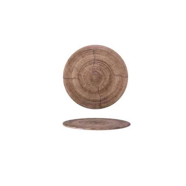 Piatto rotondo porcellana effetto legno ø cm.29,5
