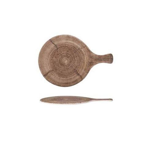 Tagliere porcellana effetto legno rotondo con manico