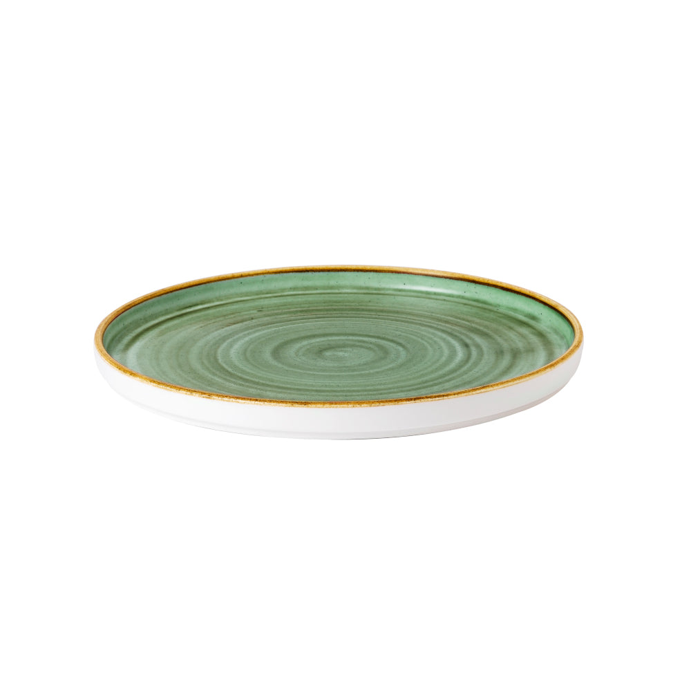 Piatto piano stonecast ø cm.26 chef's walled samphire green churchill