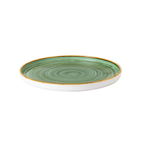 Piatto piano stonecast ø cm.26 chef's walled samphire green churchill