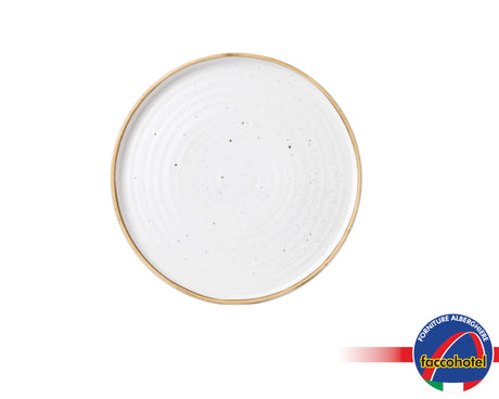 PIATTO PIANO STONECAST Ø CM.27.5 CHEF'S WALLED BARLEY CREAM CHURCHILL