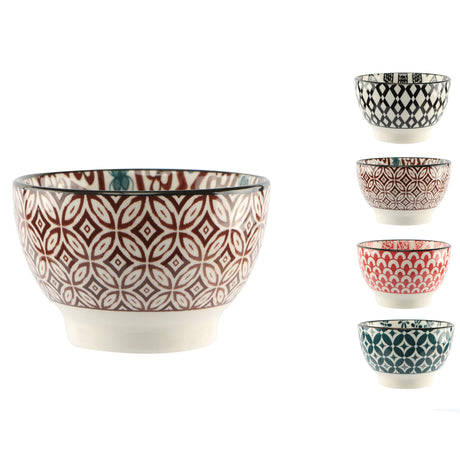 Coppetta mosaik coniche ø cm.8,5 set 8 pezzi con 4 decori assortiti