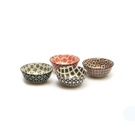 Coppetta mosaik con piede ø cm.12,7 set 8 pezzi con 4 decori assortiti