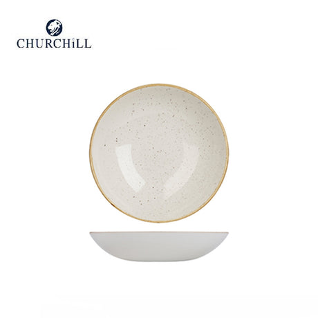 Piatto fondo stonecast cm.18,2 coup barley cream churchill
