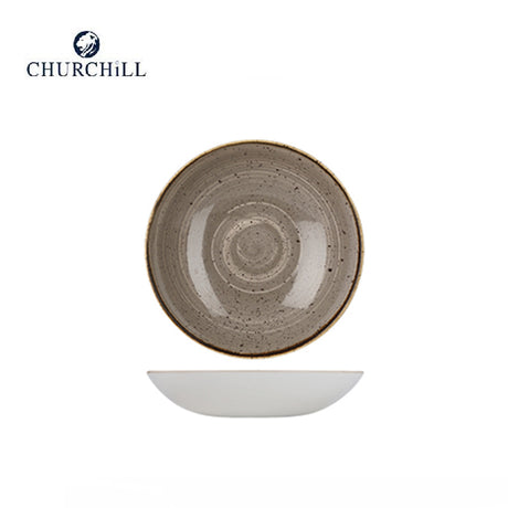 Piatto fondo stonecast cm.24,8 coup peppercorn grey churchill
