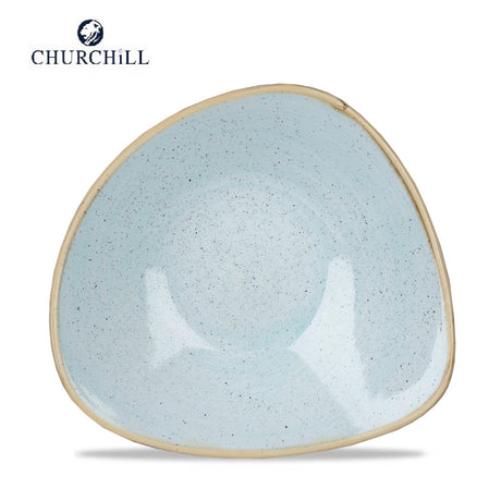 Piatto triangolare fondo stonecast cm.23,5 triangle coup duck egg blue
