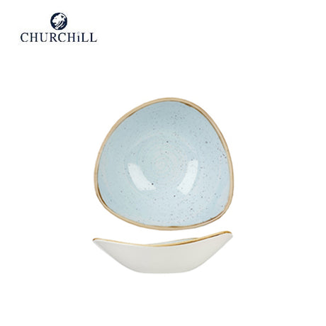 Piatto triangolare fondo stonecast cm.18,5 triangle coup duck egg blue