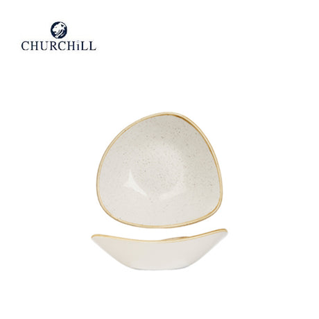 Piatto triangolare fondo stonecast cm.18,5 triangle coup barley cream